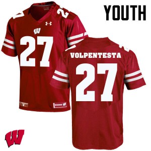 Youth Wisconsin Badgers Cristian Volpentesta #27 Red High School Jerseys 800326-430