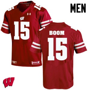 Men's Wisconsin Badgers Danny Vanden Boom #15 University Red Jerseys 132902-813