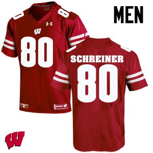 Men Wisconsin Badgers Dave Schreiner #80 Red Alumni Jerseys 464427-658