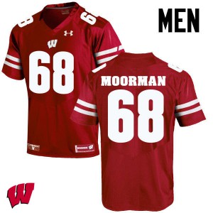Men Wisconsin Badgers David Moorman #68 Red Alumni Jersey 185617-677