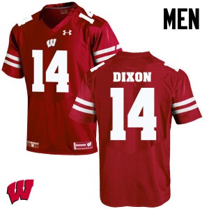 Men's Wisconsin Badgers DCota Dixon #14 Red Stitch Jerseys 570390-452