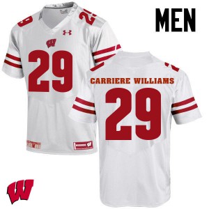 Men Wisconsin Badgers Dontye Carriere-Williams #29 White Alumni Jersey 326530-803