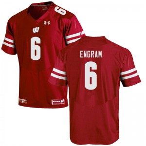 Men's Wisconsin Badgers Dean Engram #6 Red College Jerseys 394140-306