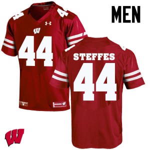 Men's Wisconsin Badgers Eric Steffes #44 Stitch Red Jerseys 234115-845