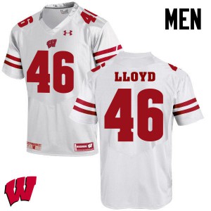 Men Wisconsin Badgers Gabe Lloyd #46 White College Jerseys 754821-758