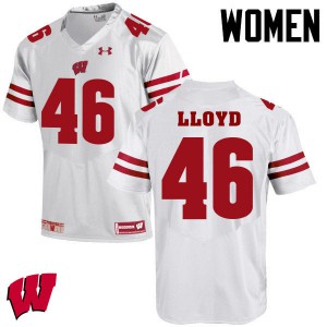 Women's Wisconsin Badgers Gabe Lloyd #46 Football White Jersey 307847-139