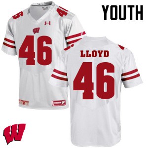 Youth Wisconsin Badgers Gabe Lloyd #46 Alumni White Jerseys 626614-266