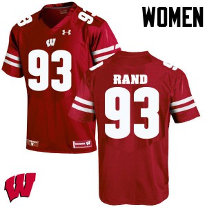 Womens Wisconsin Badgers Garrett Rand #93 Red Embroidery Jerseys 797591-174