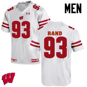 Men Wisconsin Badgers Garrett Rand #93 White NCAA Jerseys 462753-915