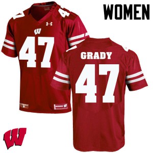 Women's Wisconsin Badgers Griffin Grady #51 Red Football Jersey 884477-580