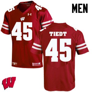 Men Wisconsin Badgers Hegeman Tiedt #45 High School Red Jersey 924422-910