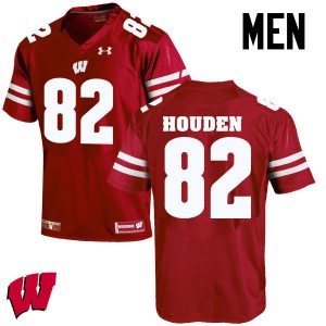Men Wisconsin Badgers Henry Houden #82 Player Red Jerseys 888513-160