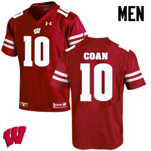 Men's Wisconsin Badgers Jack Coan #10 Red Stitch Jerseys 433707-247