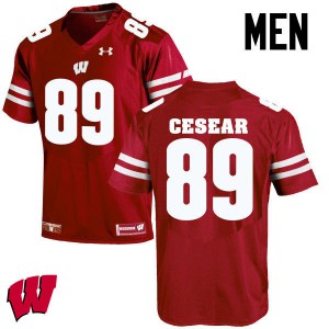 Men Wisconsin Badgers Jacob Cesear #89 High School Red Jersey 614379-636