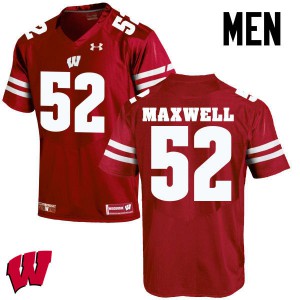 Men Wisconsin Badgers Jacob Maxwell #52 Red Football Jersey 718214-178