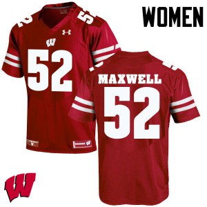 Women Wisconsin Badgers Jacob Maxwell #52 Red Alumni Jerseys 926008-173