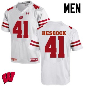 Men's Wisconsin Badgers Jake Hescock #41 White Stitched Jerseys 769803-671