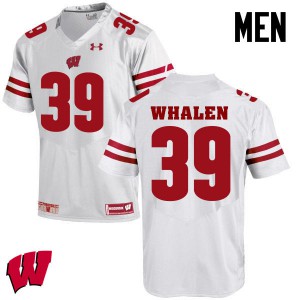 Men's Wisconsin Badgers Jake Whalen #39 White Embroidery Jerseys 760490-673