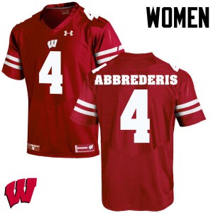 Women's Wisconsin Badgers Jared Abbrederis #4 College Red Jersey 253860-802