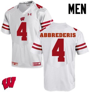 Men's Wisconsin Badgers Jared Abbrederis #4 White College Jersey 806687-718