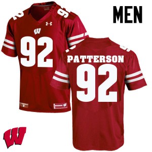 Men Wisconsin Badgers Jeremy Patterson #92 Red College Jersey 695007-610