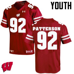 Youth Wisconsin Badgers Jeremy Patterson #92 Red College Jerseys 614926-858