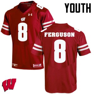 Youth Wisconsin Badgers Joe Ferguson #8 High School Red Jersey 502301-777