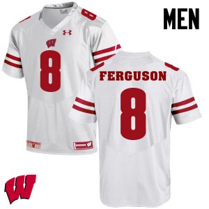 Mens Wisconsin Badgers Joe Ferguson #36 Embroidery White Jersey 172351-477