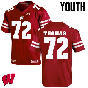 Youth Wisconsin Badgers Joe Thomas #72 Player Red Jersey 741861-875
