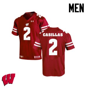 Men Wisconsin Badgers Jonathan Casillas #2 Red NCAA Jersey 122840-195