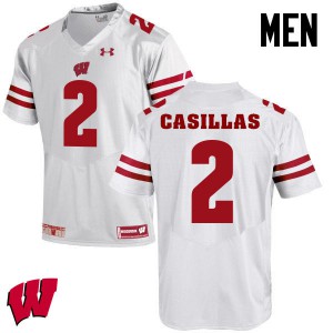 Men's Wisconsin Badgers Jonathan Casillas #2 White Alumni Jersey 756955-960