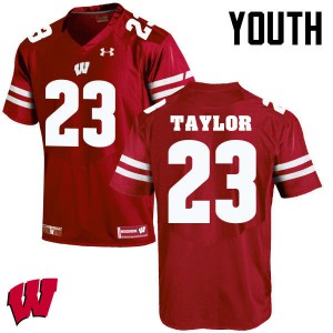 Youth Wisconsin Badgers Jonathan Taylor #23 Red Stitched Jersey 441069-745
