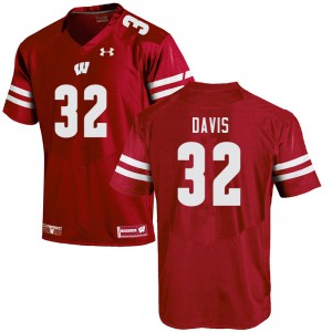 Mens Wisconsin Badgers Julius Davis #32 College Red Jerseys 816000-484