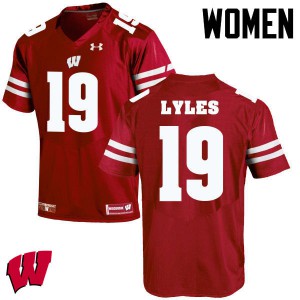Womens Wisconsin Badgers Kare Lyles #9 Red Player Jerseys 997872-587