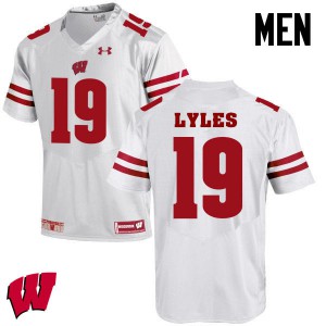 Mens Wisconsin Badgers Kare Lyles #9 White Player Jersey 754041-586