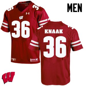 Men Wisconsin Badgers Kobe Knaak #36 College Red Jersey 333714-288
