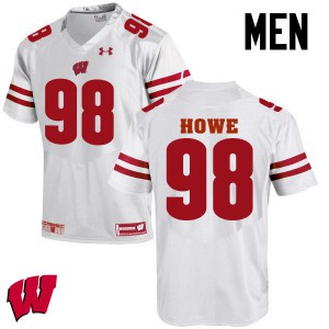 Men's Wisconsin Badgers Kraig Howe #98 College White Jersey 763907-591