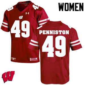 Women Wisconsin Badgers Kyle Penniston #49 Red Official Jerseys 845785-888
