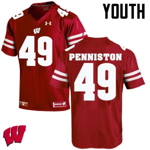Youth Wisconsin Badgers Kyle Penniston #49 Stitched Red Jersey 418967-140