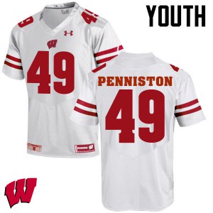 Youth Wisconsin Badgers Kyle Penniston #49 White Alumni Jersey 837357-940