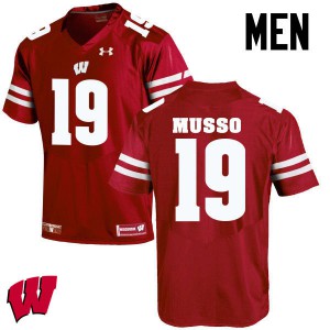 Mens Wisconsin Badgers Leo Musso #19 Red Alumni Jerseys 746435-653