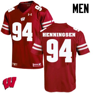 Men's Wisconsin Badgers Matt Henningsen #94 Red Player Jerseys 500450-837