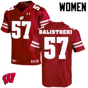 Women's Wisconsin Badgers Michael Balistreri #57 Red University Jerseys 368097-722