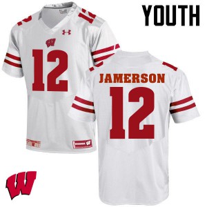 Youth Wisconsin Badgers Natrell Jamerson #12 White Player Jersey 568283-209
