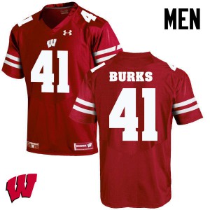 Men Wisconsin Badgers Noah Burks #51 Red High School Jerseys 265914-186