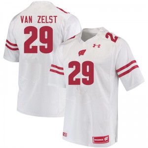Men's Wisconsin Badgers Nate Van Zelst #29 White Stitched Jersey 878454-231