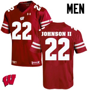 Men Wisconsin Badgers Patrick Johnson Ii #22 Red High School Jerseys 744037-985