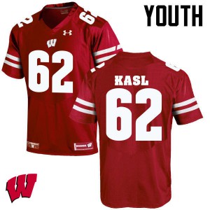 Youth Wisconsin Badgers Patrick Kasl #62 Football Red Jersey 310595-752