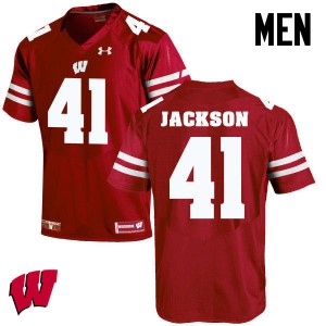 Men Wisconsin Badgers Paul Jackson #41 Alumni Red Jersey 949063-422