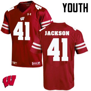 Youth Wisconsin Badgers Paul Jackson #41 Red Alumni Jerseys 785368-128
